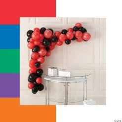 Solid Color & Black Latex Balloon Garland Kit - 291 Pc.
