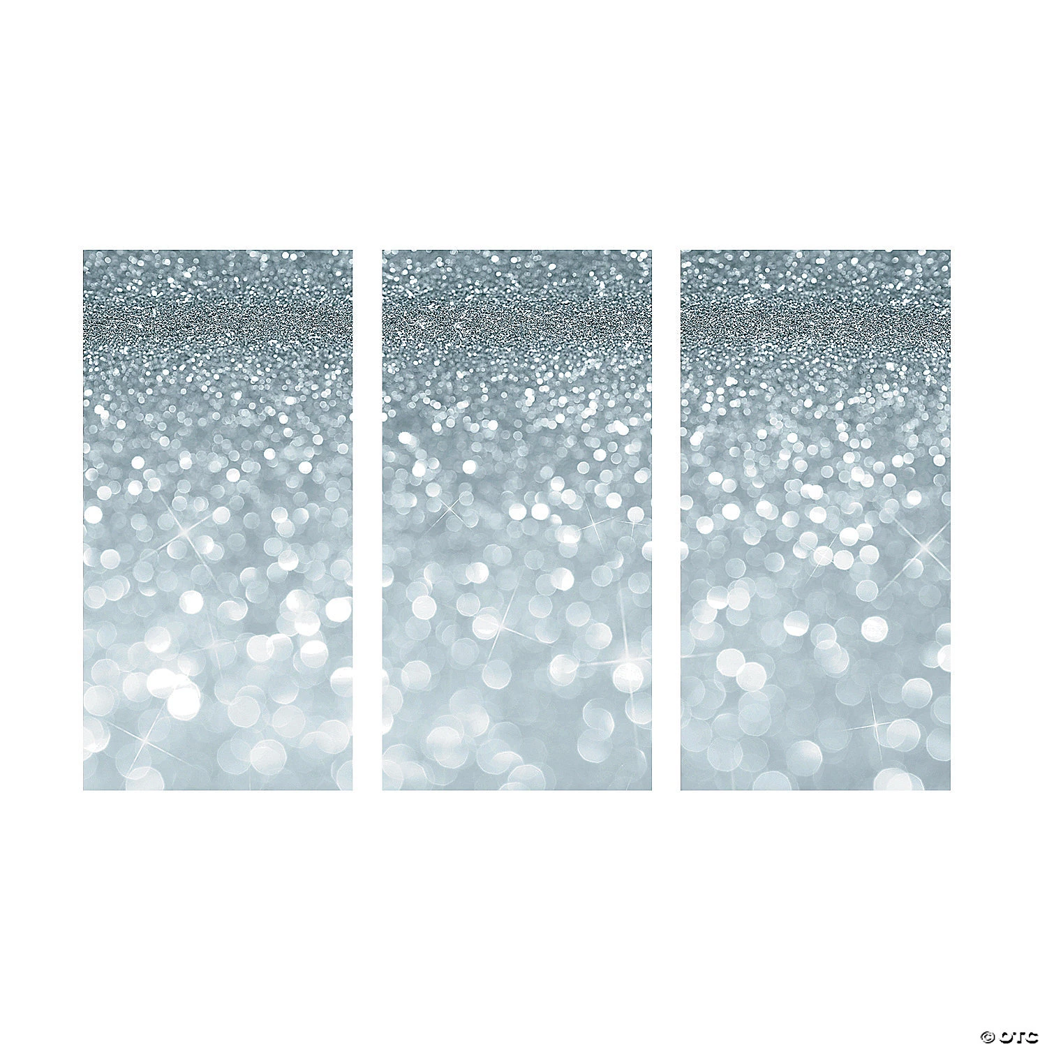 Sparkling Silver Vinyl Backdrop - 3 Pc. 4 Sparkling Silver Vinyl Backdrop - 3 Pc. - Image 2