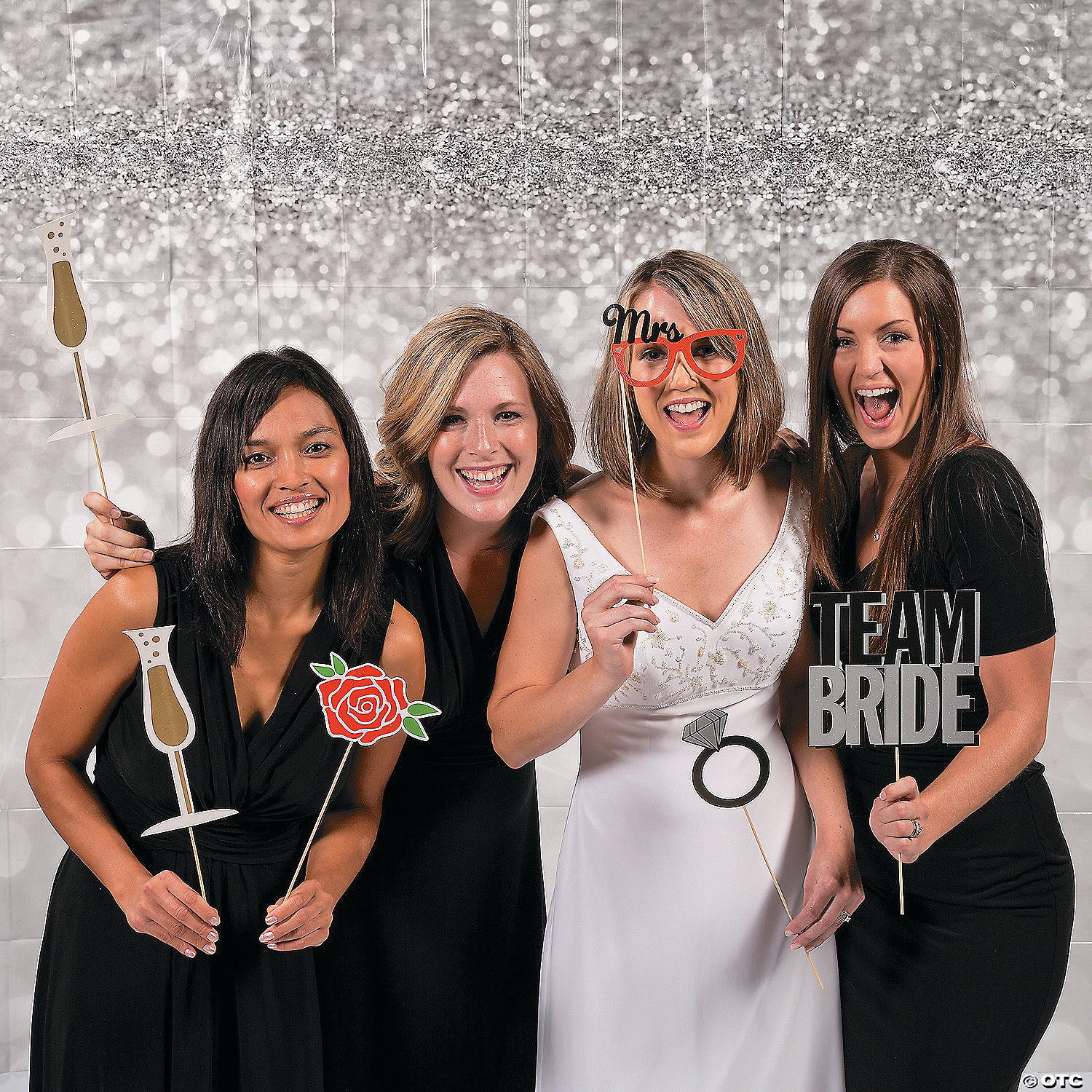 Sparkling Silver Vinyl Backdrop - 3 Pc. 6 Sparkling Silver Vinyl Backdrop - 3 Pc. - Image 4