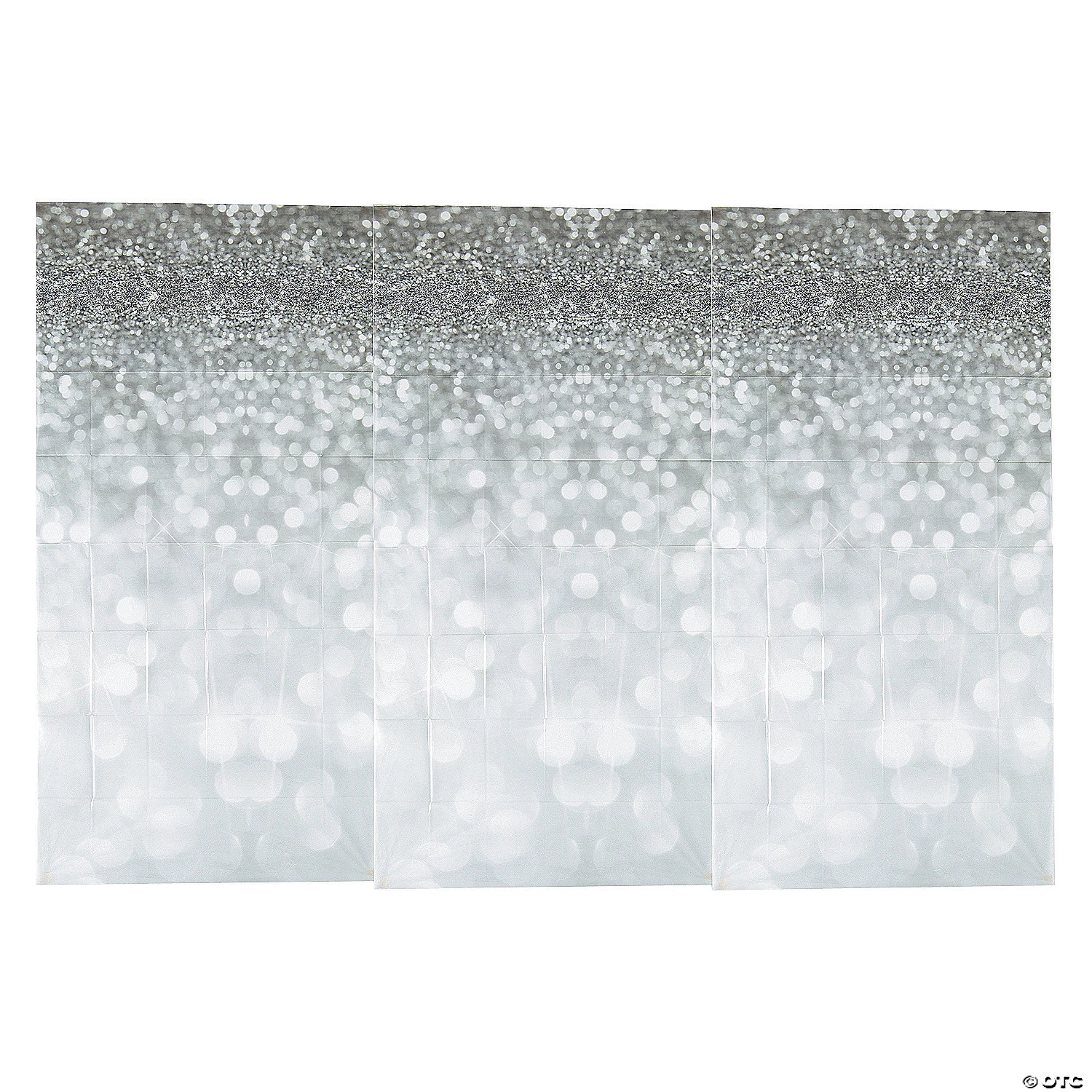 Sparkling Silver Vinyl Backdrop - 3 Pc. 3 Sparkling Silver Vinyl Backdrop - 3 Pc.