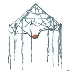 Spider Canopy Web with Light-Up Eyes Halloween Decoration