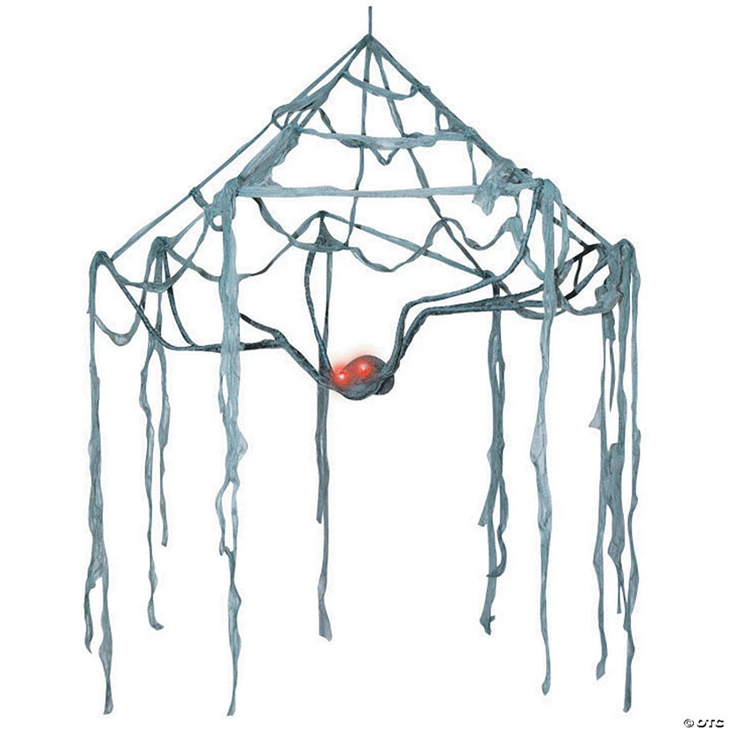 Spider Canopy Web with Light-Up Eyes Halloween Decoration 3 Spider Canopy Web with Light-Up Eyes Halloween Decoration