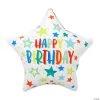Star-Shaped Happy Birthday 19" Mylar Balloon -Party Decorations Sales Shop star shaped happy birthday 19 mylar balloon14214233