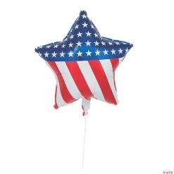 Star-Shaped Patriotic 18" Mylar Balloons - 12 Pc.