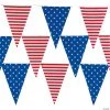 Stars & Stripes Plastic Pennant Banner -Party Decorations Sales Shop stars and stripes plastic pennant banner35 248a