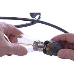 Sterno Home Vintage-Style Waterproof Outdoor LED String Lights For Backyard, Weddings, Patio, Porch, Black, 48 Feet 9 Sterno Home Vintage-Style Waterproof Outdoor LED String Lights For Backyard, Weddings, Patio, Porch, Black, 48 Feet -Party Decorations Sales Shop sterno home vintage style waterproof outdoor led string lights for backyard weddings patio porch black 48 feet14238650 a03NOWA