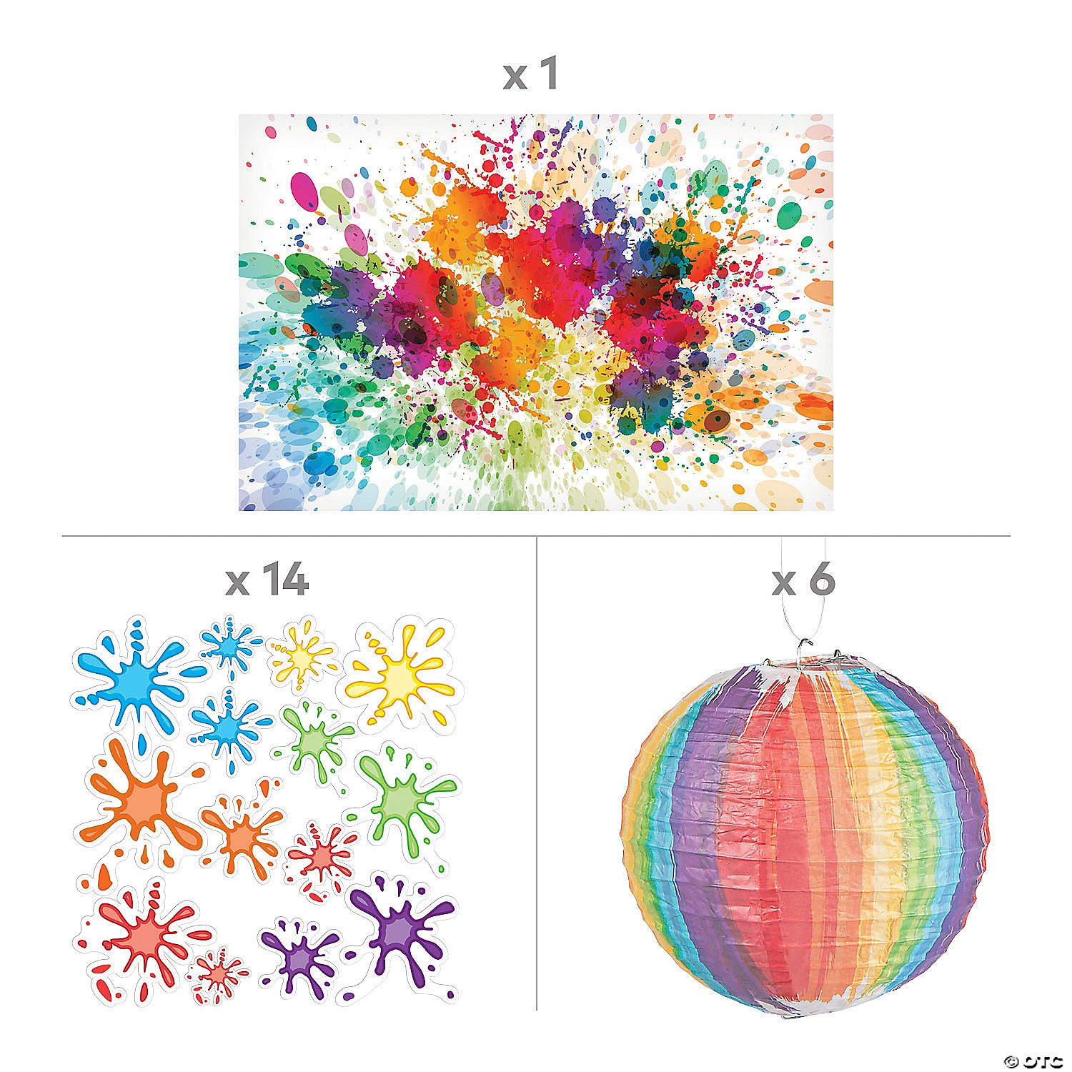 Studio VBS Paint Splatter Small Scene Decorating Kit - 21 Pc. 4 Studio VBS Paint Splatter Small Scene Decorating Kit - 21 Pc. - Image 2