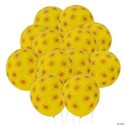 Sunflower Party 11" Latex Balloons - 24 Pc.