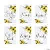 Sunflower Wedding Table Signs - 6 Pc. -Party Decorations Sales Shop sunflower wedding table signs 6 pc 13972436