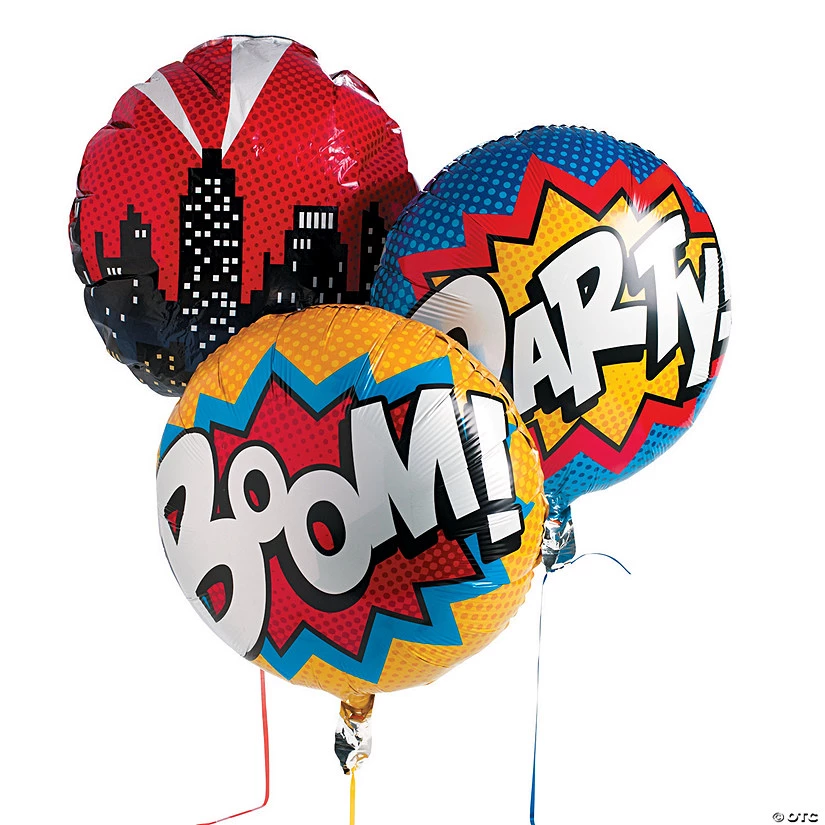 Superhero 18" Mylar Balloon Set - 3 Pc. 3 Superhero 18" Mylar Balloon Set - 3 Pc.