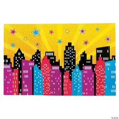 Superhero Girl Backdrop - 3 Pc.