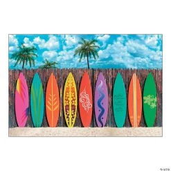 Surf's Up Surfboard Backdrop - 3 Pc.