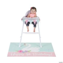 Sweet Swan 1st Birthday Party High Chair Decorating Kit - 2 Pc.
