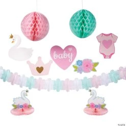 Sweet Swan Baby Shower Decorating Kit - 10 Pc.