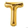T Gold Letter 34" Mylar Balloon