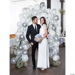 Talking Tables White & Silver Balloon Arch Kit