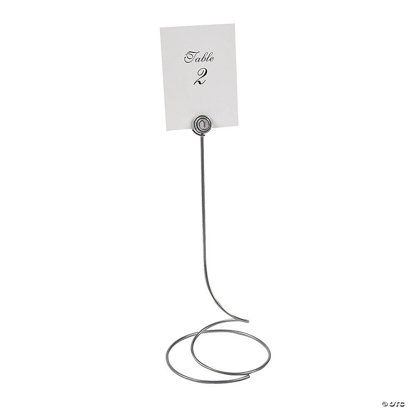 Tall Spiral Place Card Holders - 12 Pc. 3 Tall Spiral Place Card Holders - 12 Pc.