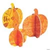 Thankful Pumpkin Metallic Tabletop Centerpieces - 3 Pc. -Party Decorations Sales Shop thankful pumpkin metallic tabletop centerpieces 3 pc 13845472