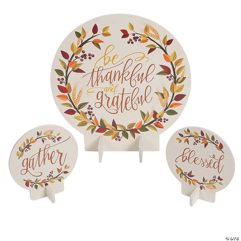 Thankful Thanksgiving Centerpieces - 3 Pc. 3 Thankful Thanksgiving Centerpieces - 3 Pc.
