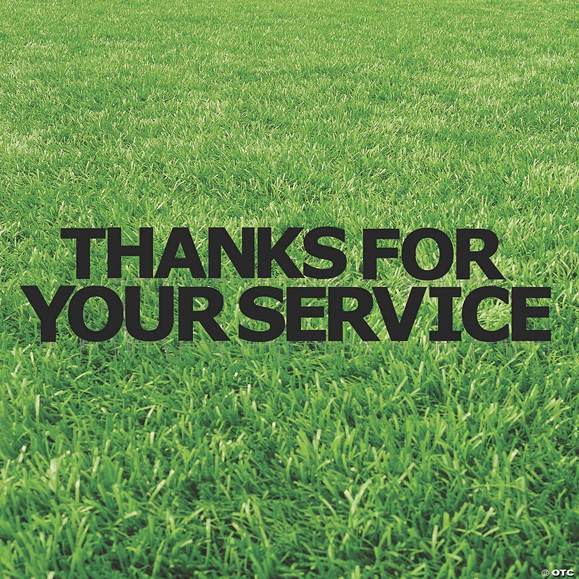 Thanks For Your Service Black Yard Sign 3 Thanks For Your Service Black Yard Sign