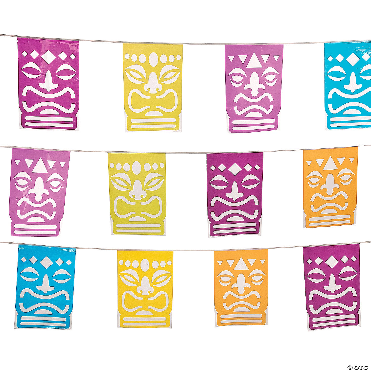 Tiki Cutout Plastic Pennant Banner 4 Tiki Cutout Plastic Pennant Banner - Image 2