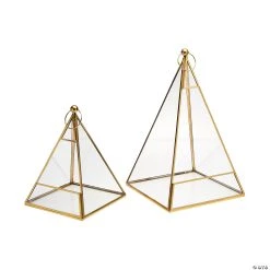 Triangle Terrarium Lanterns - 2 Pc.