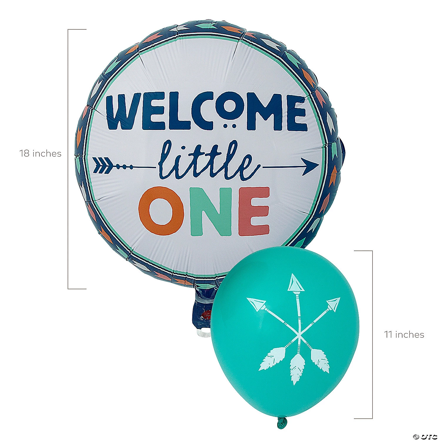 Tribal Baby Shower 11" - 18" Mylar & Latex Balloons - 4 Pc. 4 Tribal Baby Shower 11" - 18" Mylar & Latex Balloons - 4 Pc. - Image 2