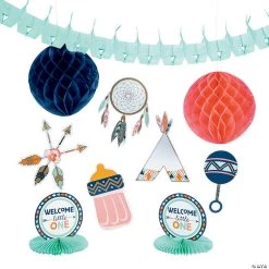 Tribal Baby Shower Decorating Kit - 10 Pc.