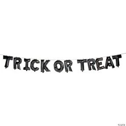 Trick-or-Treat Mylar Balloon Garland Halloween Decoration - 3 Pc.