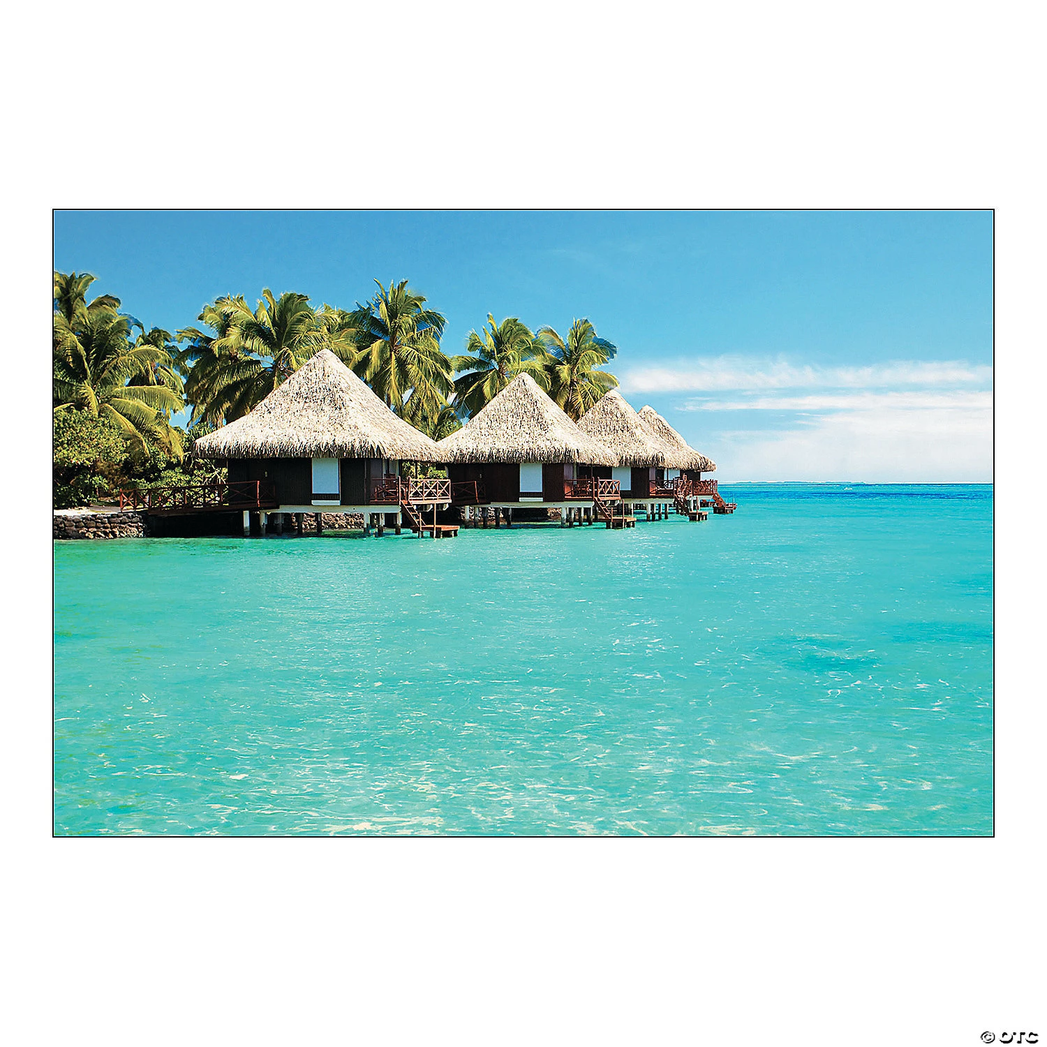 Tropical Cabana Backdrop - 3 Pc. 3 Tropical Cabana Backdrop - 3 Pc.