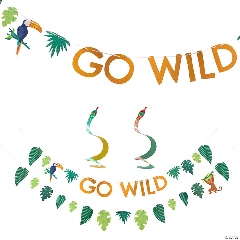 Tropical Party Go Wild Garlands - 2 Pc. 3 Tropical Party Go Wild Garlands - 2 Pc.