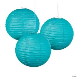 12" Solid Color Paper Lanterns - 6 Pc.