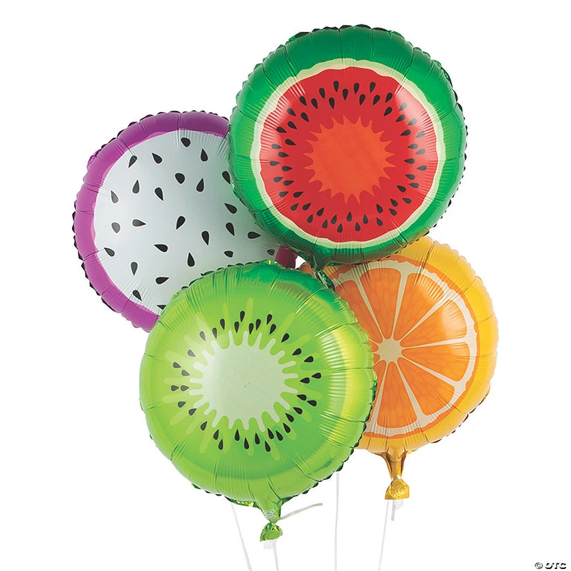Tutti Frutti 18" Mylar Balloons - 4 Pc. 3 Tutti Frutti 18" Mylar Balloons - 4 Pc.