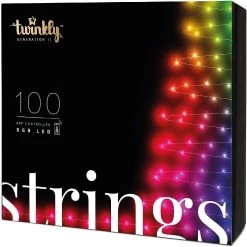 Twinkly TWS100STP-GUS App Controlled String Light with 100 Multicolor RGB LED Lights