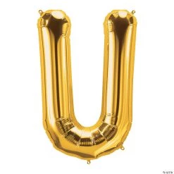 U Gold Letter 34" Mylar Balloon