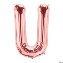 U Rose Gold Letter 34" Mylar Balloon