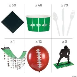 Ultimate Football Party Decorating Kit for 48 Guests -Party Decorations Sales Shop ultimate football party decorating kit for 48 guests14100620 a02