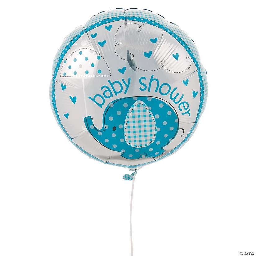 Umbrellaphants Blue 18" Mylar Balloon 3 Umbrellaphants Blue 18" Mylar Balloon