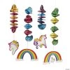 Unicorn Hanging Spiral Decorations - 12 Pc. -Party Decorations Sales Shop unicorn hanging spiral decorations 12 pc 70 7786