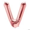 V Rose Gold Letter 34" Mylar Balloon 2 V Rose Gold Letter 34" Mylar Balloon -Party Decorations Sales Shop v rose gold letter 34 mylar balloon13930326
