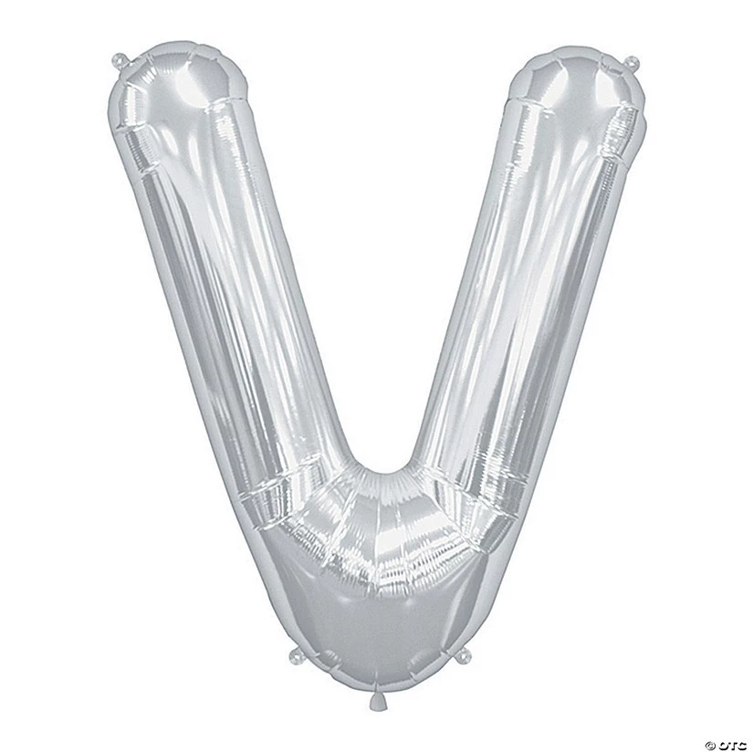 “V” Silver Letter 34" Mylar Balloon 3 “V” Silver Letter 34" Mylar Balloon
