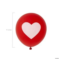 Valentine Heart Print 11" Latex Balloons - 24 Pc.