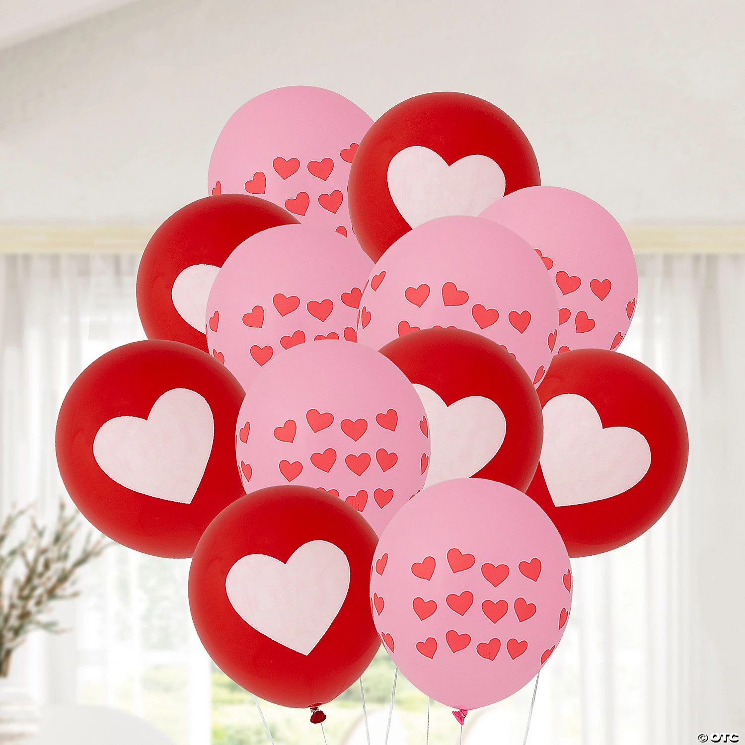 Valentine Heart Print 11" Latex Balloons - 24 Pc. 4 Valentine Heart Print 11" Latex Balloons - 24 Pc. - Image 2