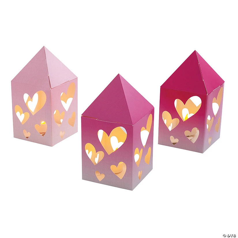 Valentine Lantern Centerpieces - 6 Pc. 3 Valentine Lantern Centerpieces - 6 Pc.