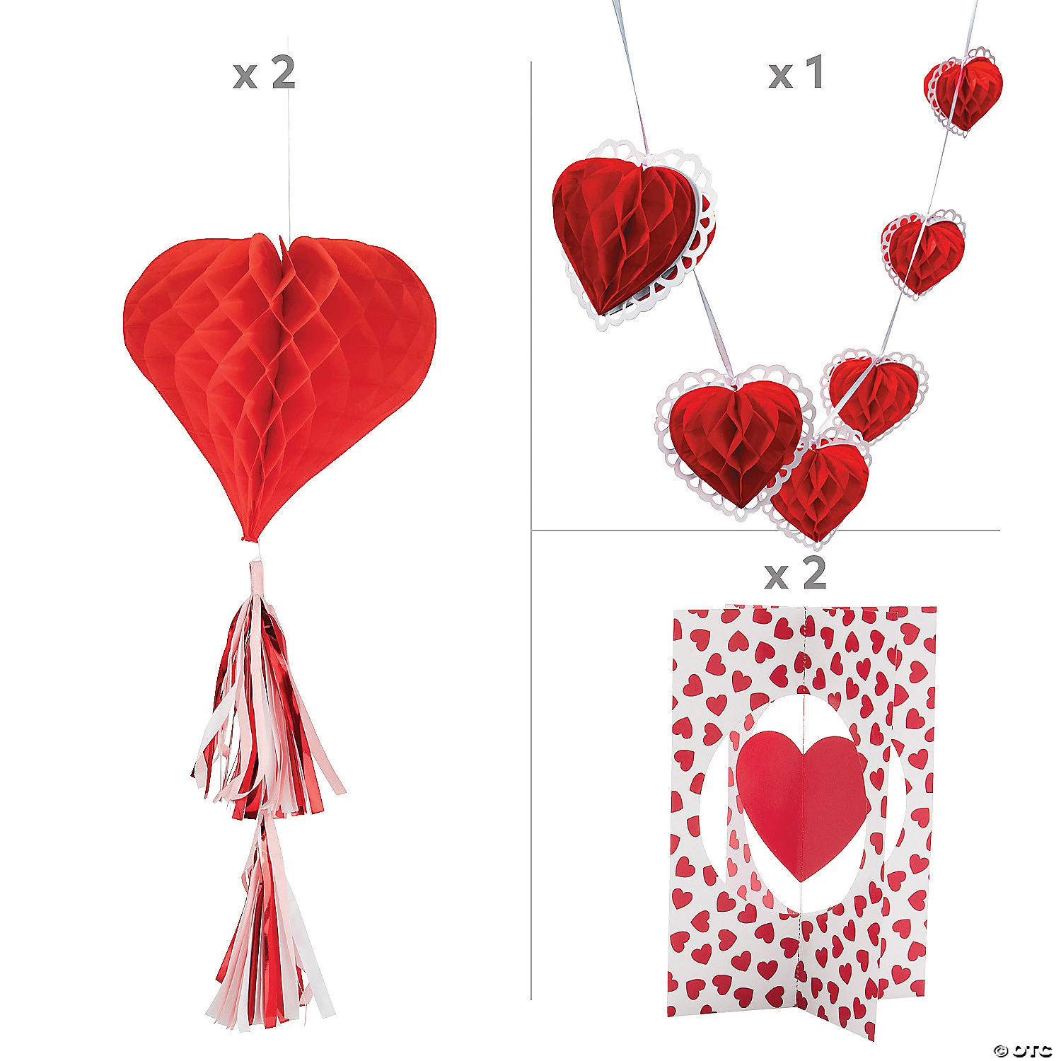 Valentine Red Hearts Decorating Kit - 9 Pc. 4 Valentine Red Hearts Decorating Kit - 9 Pc. - Image 2