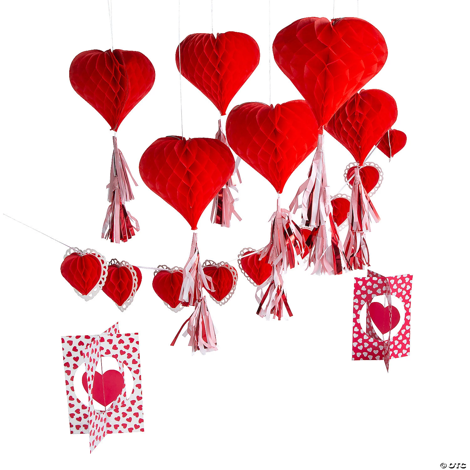 Valentine Red Hearts Decorating Kit - 9 Pc. 3 Valentine Red Hearts Decorating Kit - 9 Pc.
