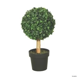Vickerman 10" Artificial Green Boxwood Topiary - Features a 7" Ball