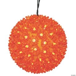 Vickerman 10" Orange LED Starlight Sphere Lighted Hanging Decor