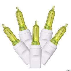 Vickerman 100 Lights LED Lime with White Wire Italian - 4"x34' Long Christmas Light Set