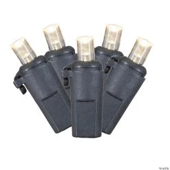 Vickerman 100 Lights LED Wide Angle White with Black Wire Wide Angle - 4"x34' Long Christmas Light Set